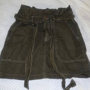 Free People Dark Olive Mini Skirt